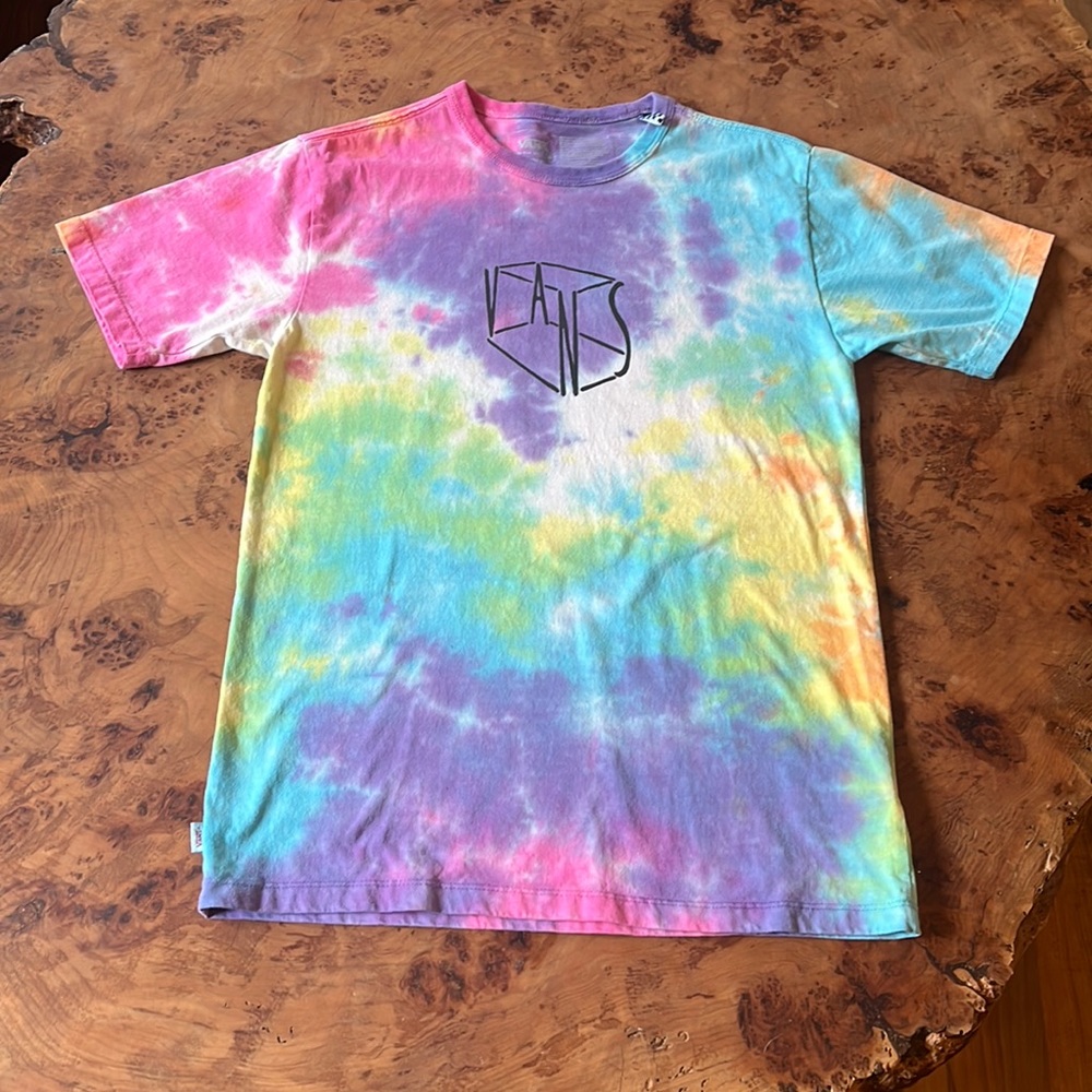 Tie dye t-shirt, Vans t-shirt, skate shirt, Vans tie dye shirts - Picture 1 of 6